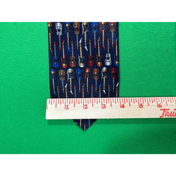 Addiction Guitars Men's Neck Tie Multicolor Acoustic Electric Music - Picture 3 of 8